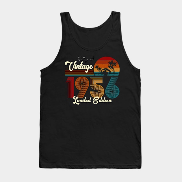 Vintage 1956 Shirt Limited Edition 64th Birthday Gift Tank Top by Damsin